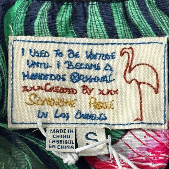 Sandrine Rose Butterfly Fern Mixed Media Wool Cardigan Sweater Women Small NWT - Picture 2 of 12